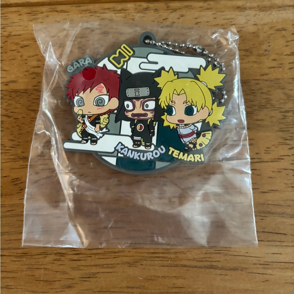 NARUTO Shippuden Rubber Mascot Buddy Colle Gaara Temari Kankurou Keychain Anime
